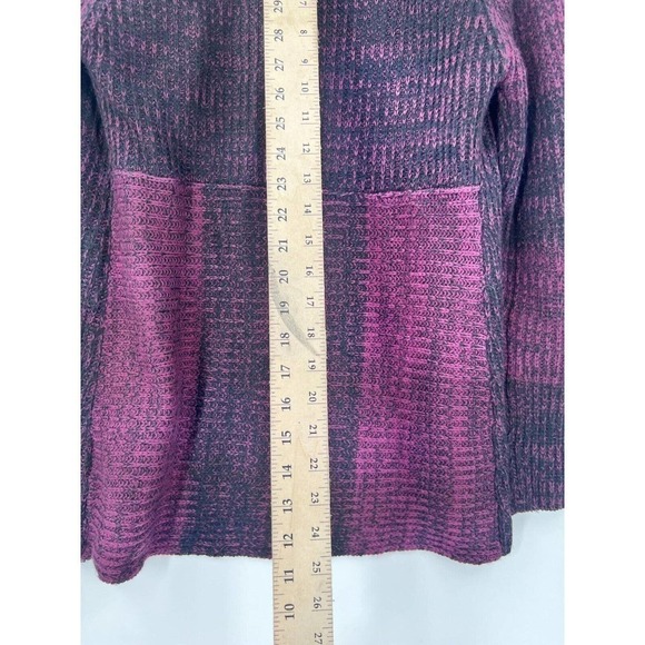 Effeci Variegated Shawl Cardigan Sweater Color Block Purple Women's Small - Picture 4 of 6